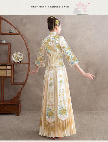 Chinese Wedding Xiuhe Dress Bride & Groom Plus Size Set