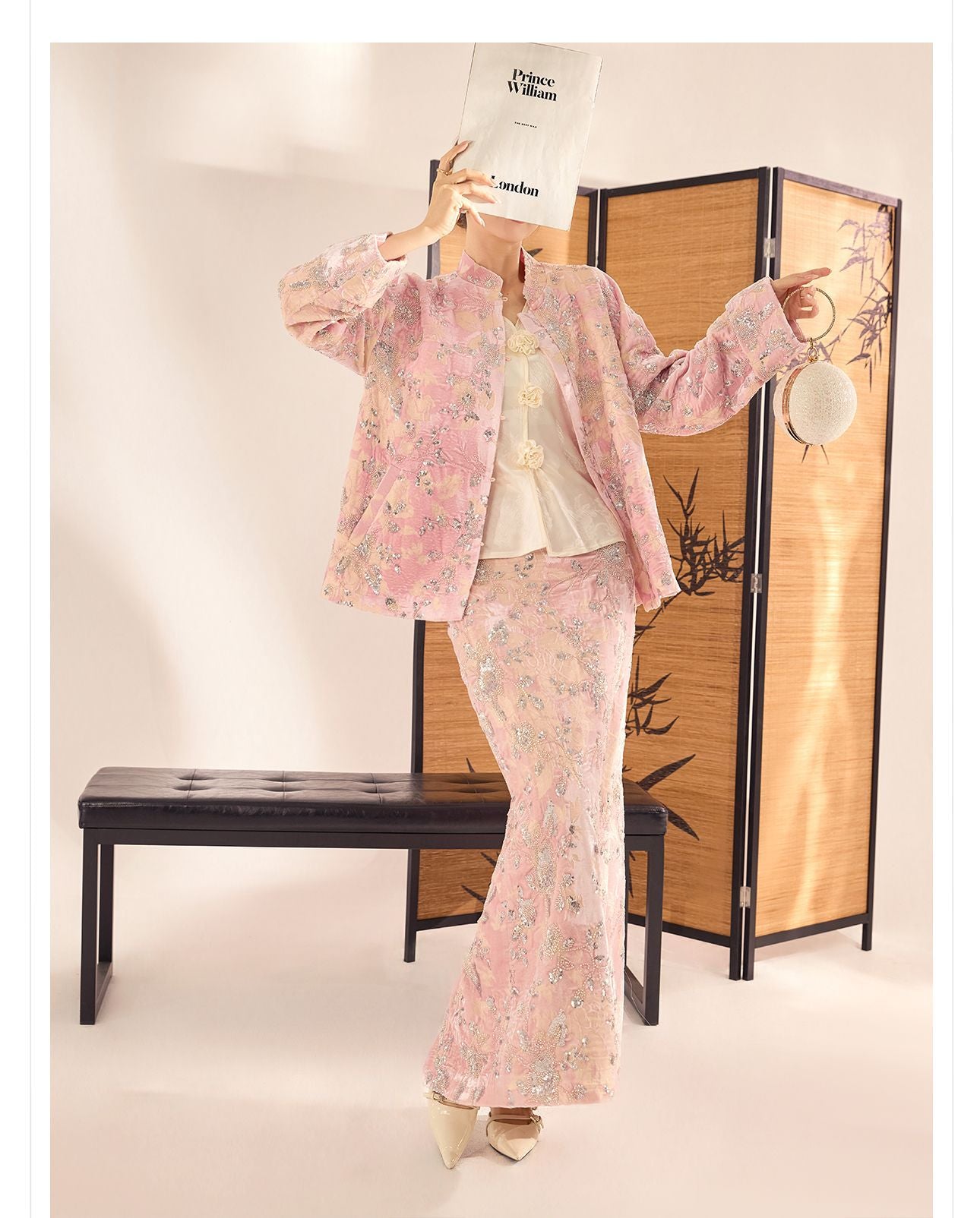 2026 Spring New Chinese Beaded Rayon Elegant Youthful Jacket