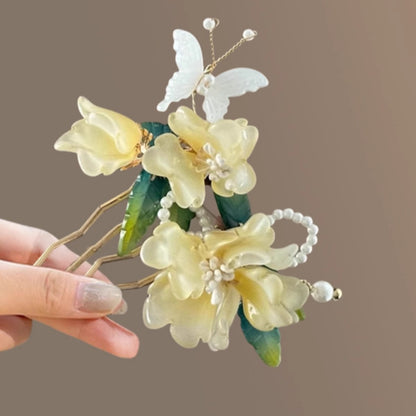 Ancient Style Flower Insert Comb | Chinese Style Hairpin Ornament