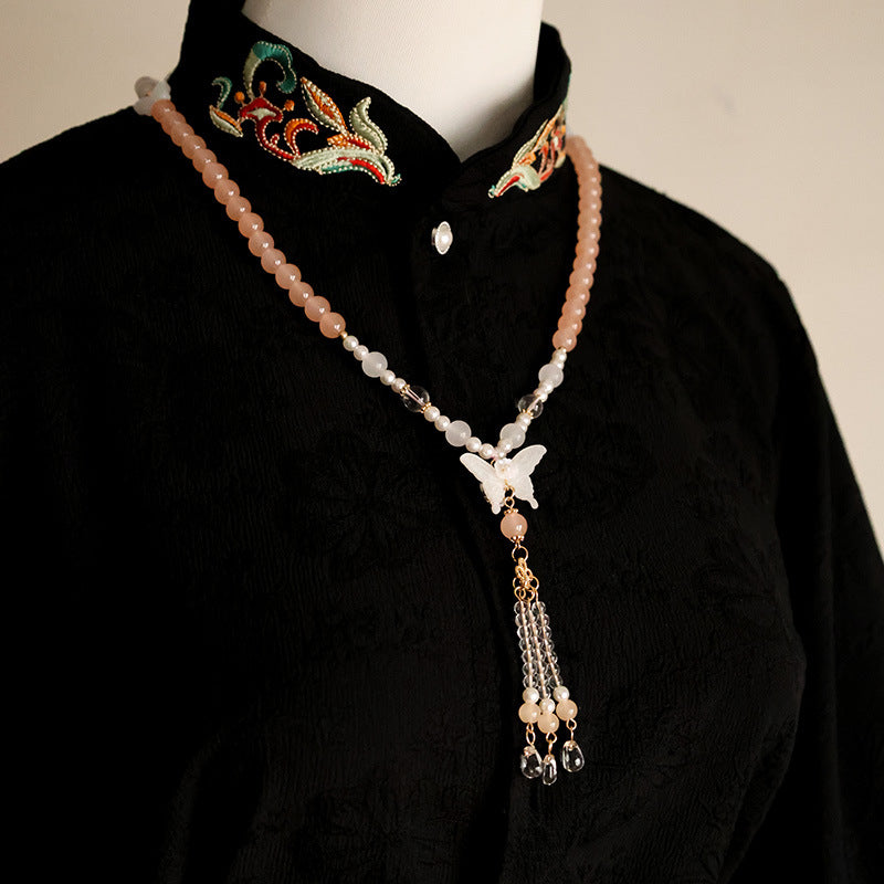 Ancient Costume Hanfu Necklace | Elegant Horse Face Skirt Fresh Jewelry Accessory