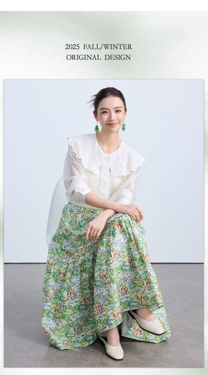 Chic Summer Floral Midi Skirt for Women