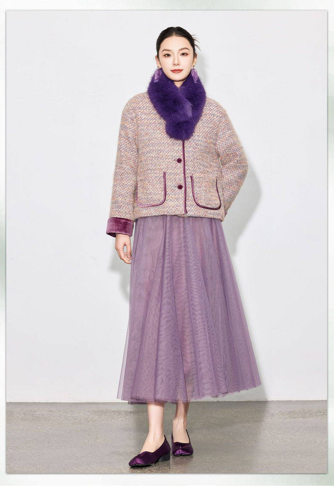 Elegant Fairy Tulle Mid-Length Pleated Skirt