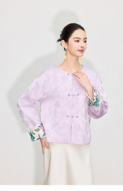 Spring Retro Embroidered Loose Slimming Jacket for Women