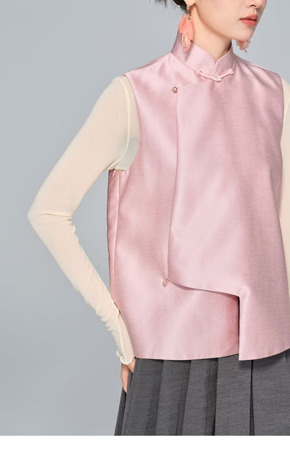 Stylish Stand Collar Women's Vest