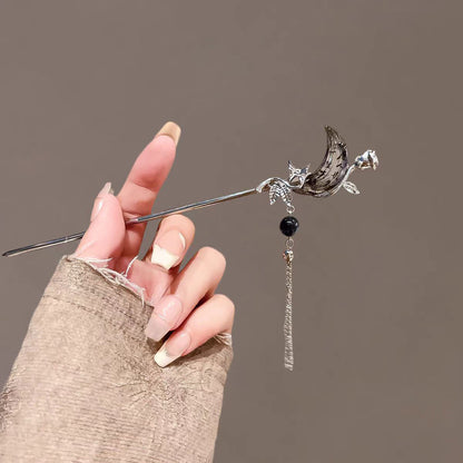 Retro Niche Crescent Hairpin | Elegant Chinese Style Versatile Hair Accessory