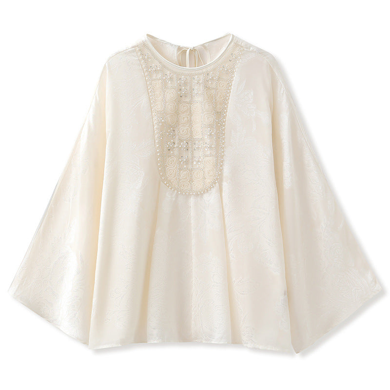 New Chinese Style Beaded Embroidered High-End Blouse for Women