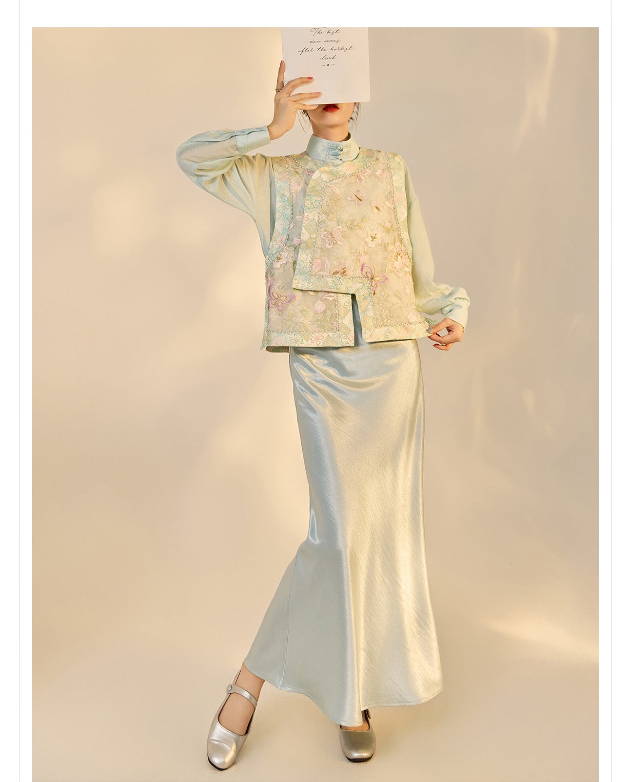Embroidered Mulberry Silk Vest – New Chinese Style Women's Top