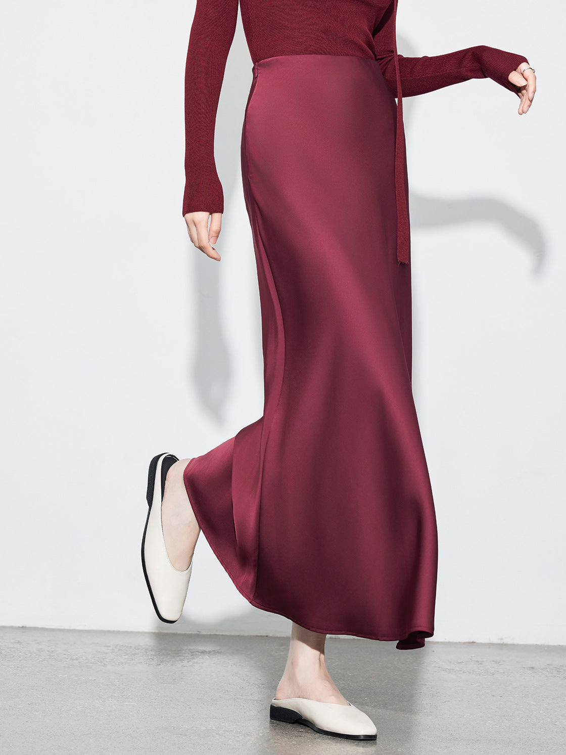 Chic High-End Acetate Midi Mermaid Skirt