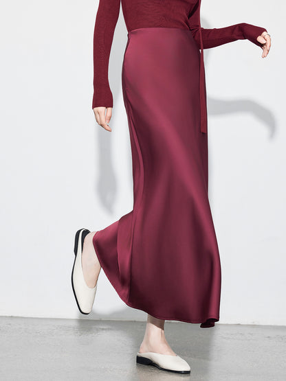 Chic High-End Acetate Midi Mermaid Skirt