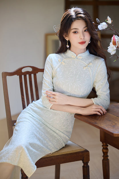 New Chinese Style Qipao – Improved Elegant Daily Engagement Dress
