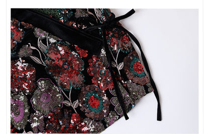 High-End New Chinese Style Embroidered Sequin Coat | Elegant National Top