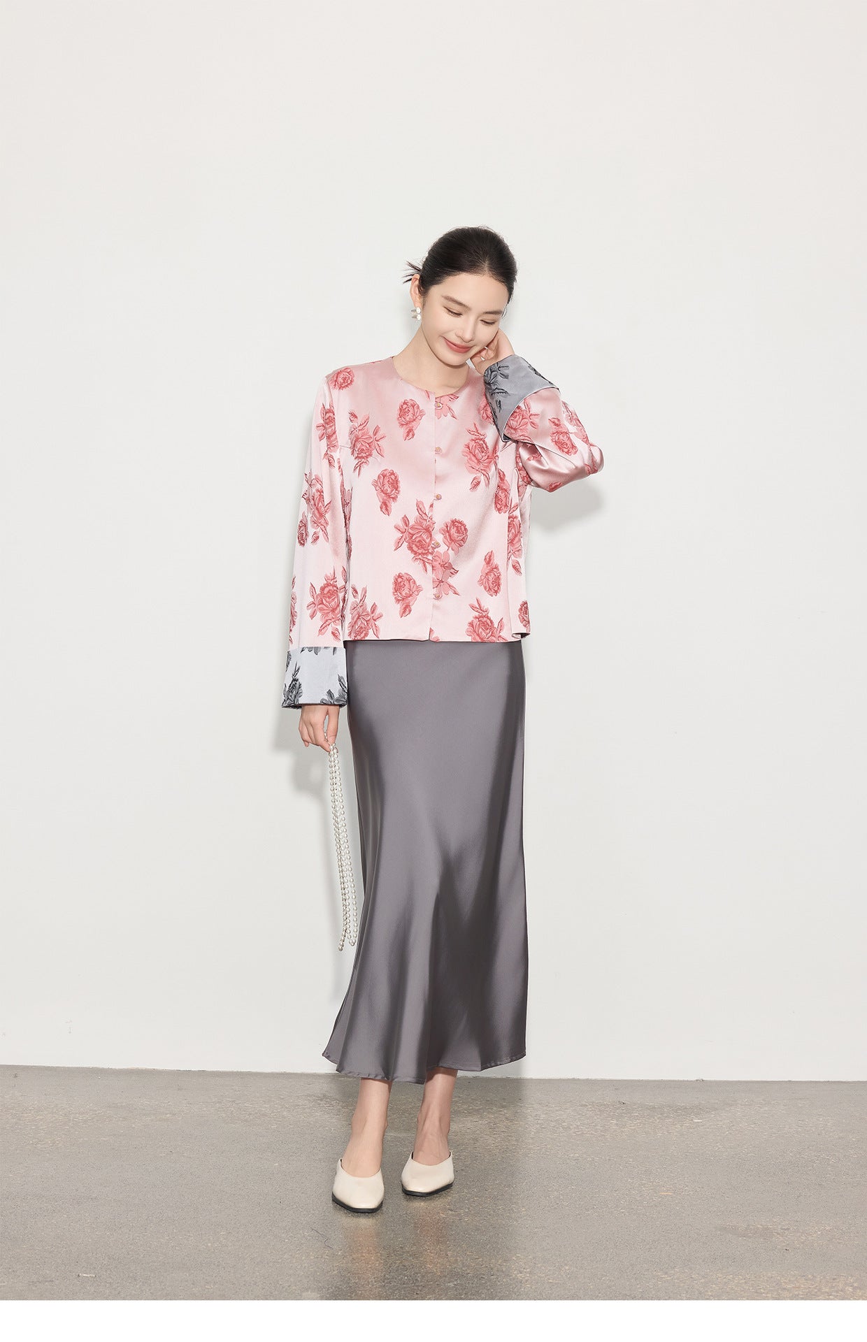 Chic Glossy Satin Mermaid Half Skirt, High-End Design