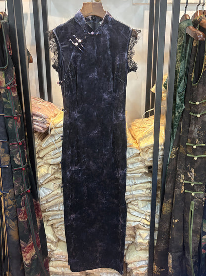 New Chinese Style Cheongsam – Blue Elegant Daily Dress