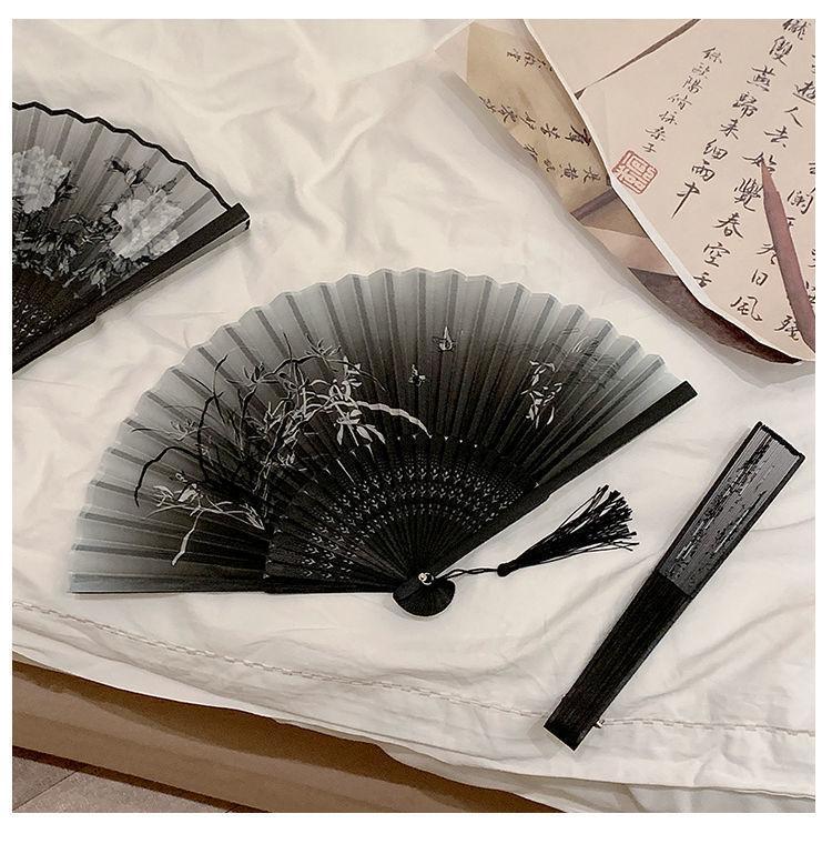 Ancient Style Summer Folding Fan — Small Chinese Dance Handheld Fan
