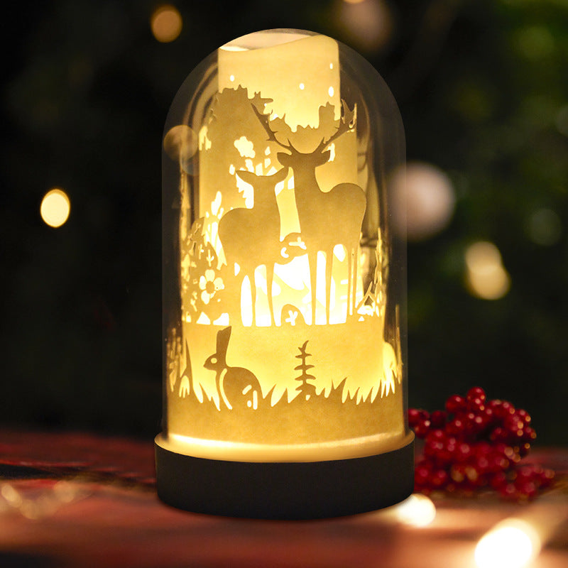 DIY 3D Paper Carving Lamp Handmade Panoramic Night Light
