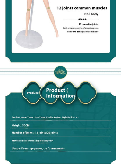 3L3W Ancient Costume Doll 30cm — Realistic Chinese Style BJD Gift