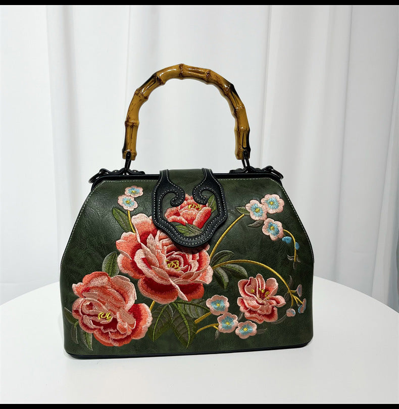 Vintage Chinese Embroidered Bag — Elegant Shoulder Crossbody for Women