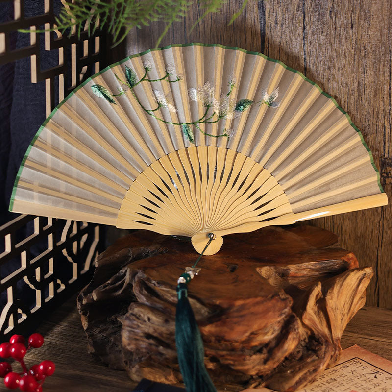 Ancient Style Suzhou Embroidered Fan — Portable Chinese Style Fan