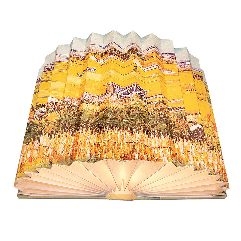 Creative 3D Night Light Foldable Fan Book Lamp for Bedroom