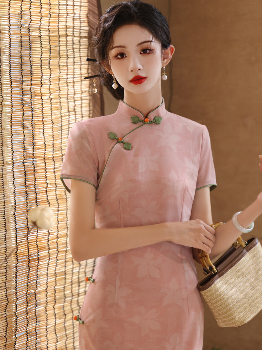 Elegant Sleeveless Cheongsam – Youth Retro High-End Dress