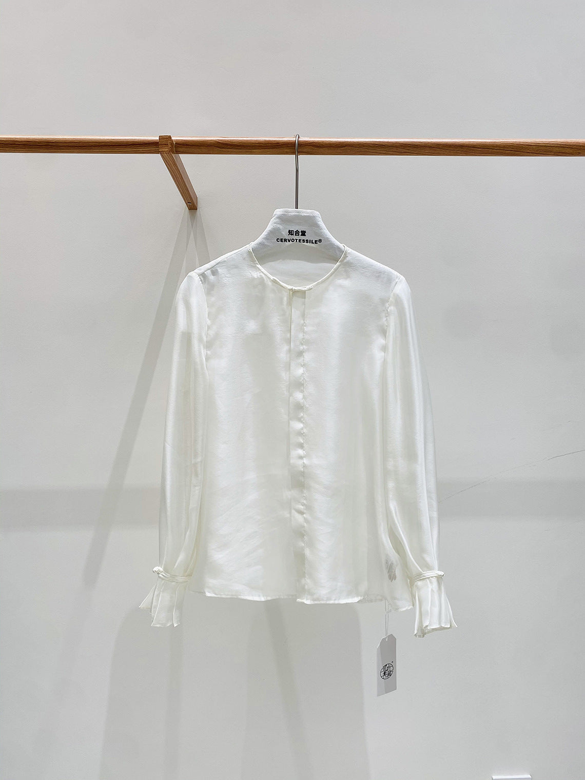 High-End Soft Gauze Long Sleeve Top for Women