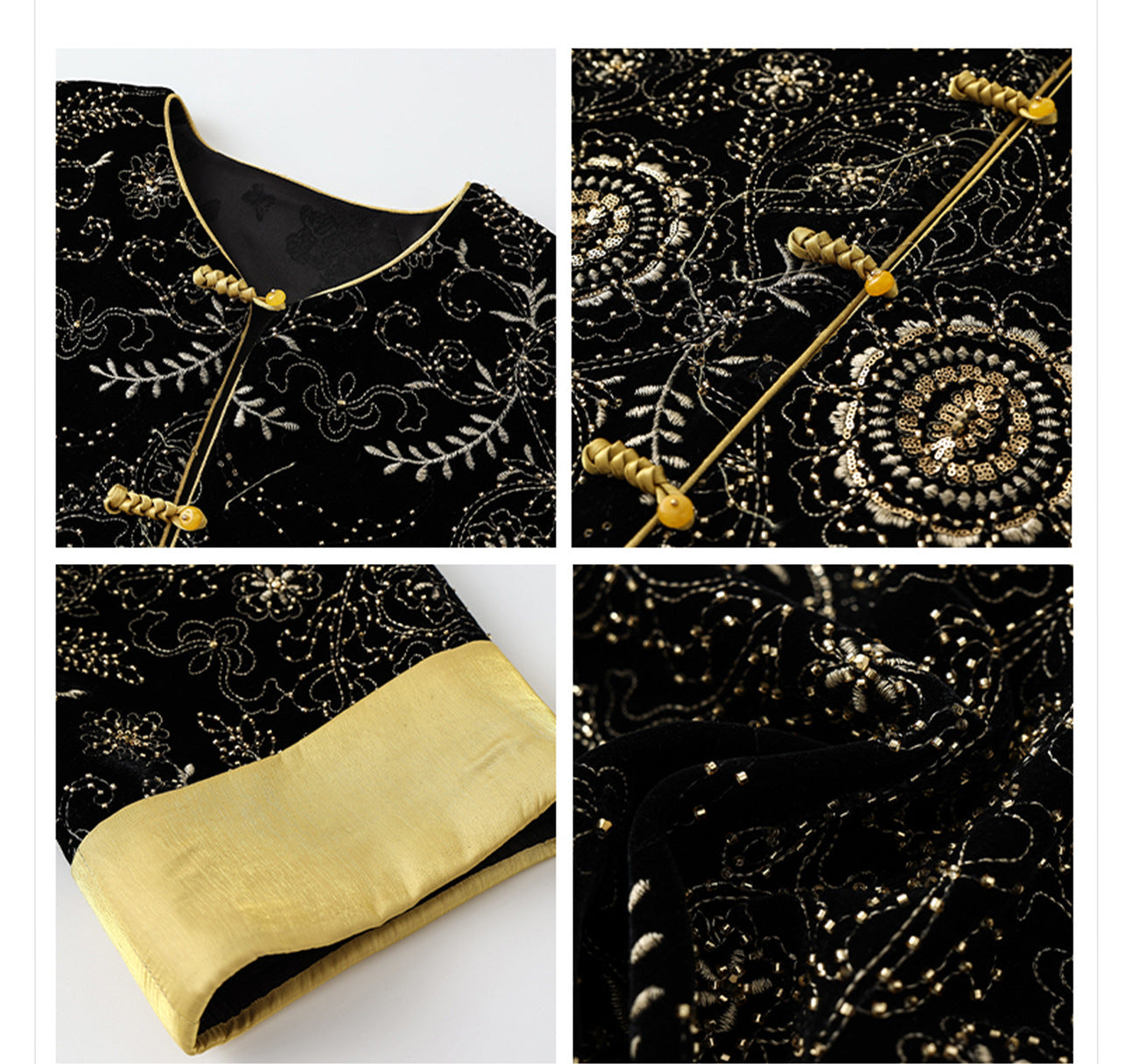 Retro Sequin Embroidered Zen Chinese Style Autumn Jacket