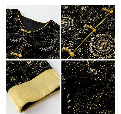 Retro Sequin Embroidered Zen Chinese Style Autumn Jacket