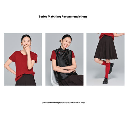 Elegant Stand Collar Layered Vest