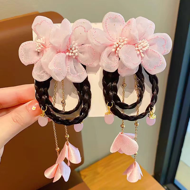 Children's Hair Clips Chinese Style Braid Tassel Hanfu Hair Accessories