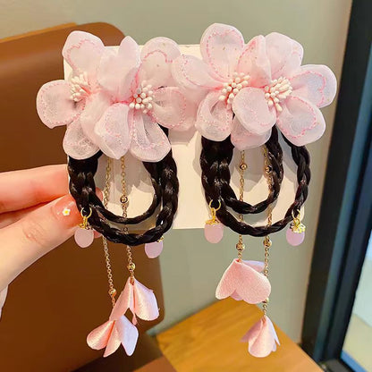 Children's Hair Clips Chinese Style Braid Tassel Hanfu Hair Accessories
