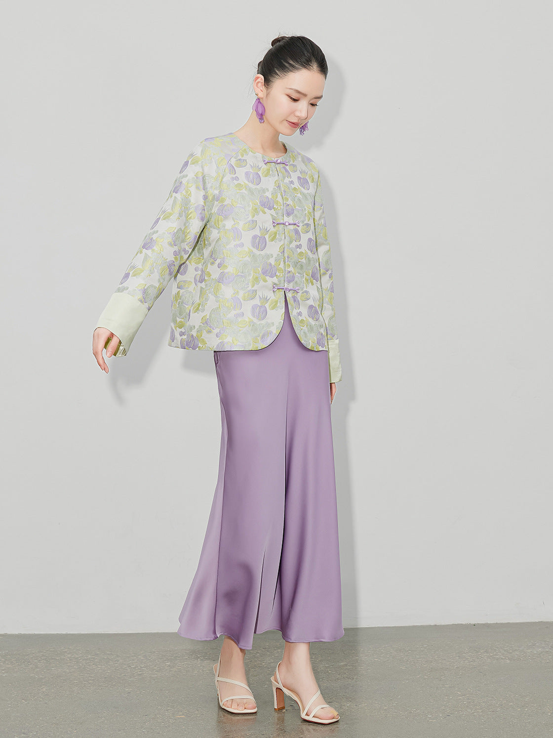 Autumn Women's Tulip Brocade Jacquard Elegant Jacket