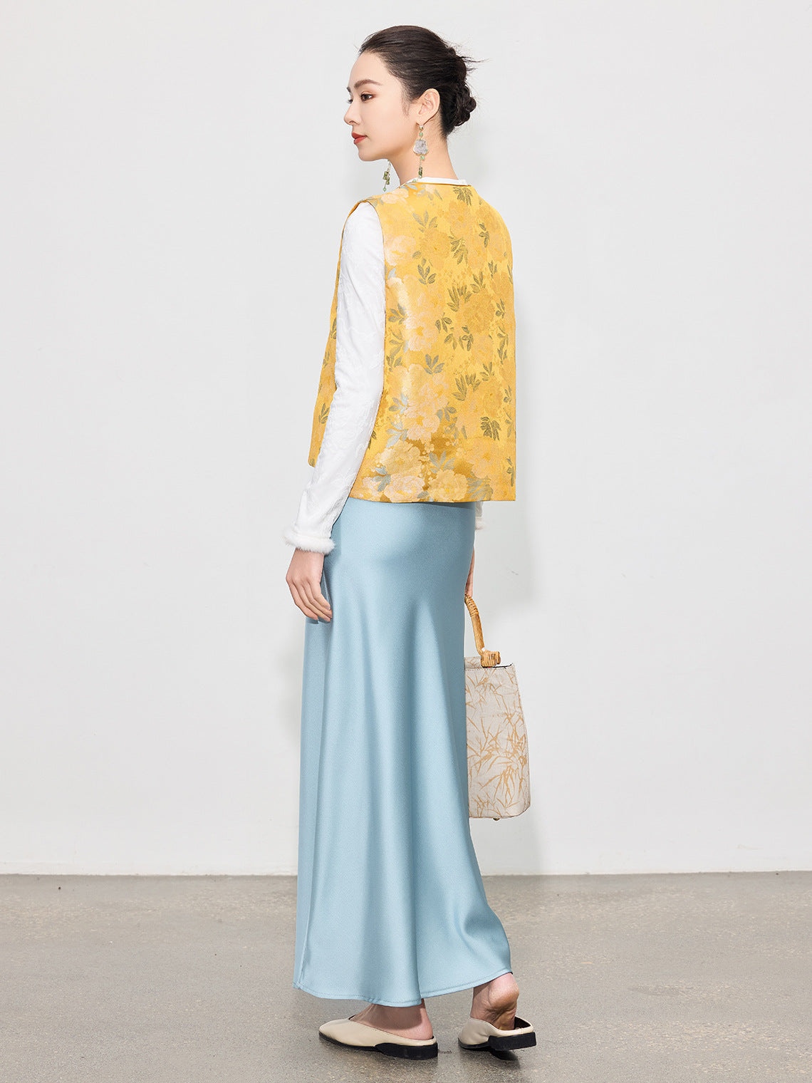 Stylish Retro Jacquard Vest for Women