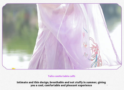 Oriental Ancient Hanfu — Restored Fairy Purple Spring Summer Set