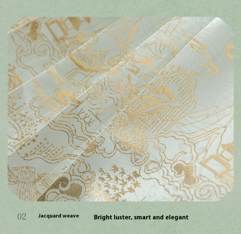 Girls Summer Hanfu Set — Short Sleeve Shirt & Mamian Skirt Two-Piece