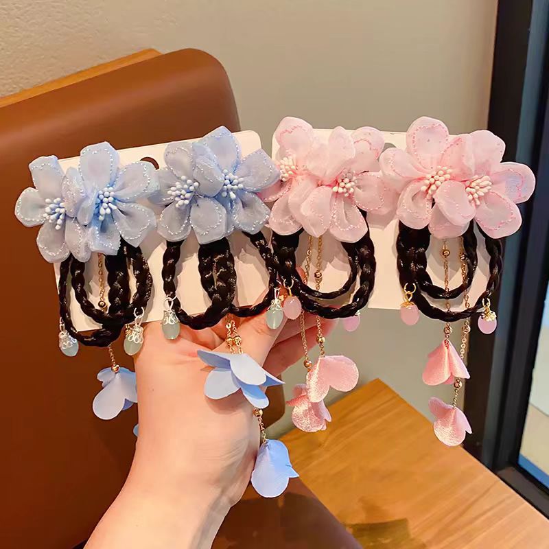 Children's Hair Clips Chinese Style Braid Tassel Hanfu Hair Accessories