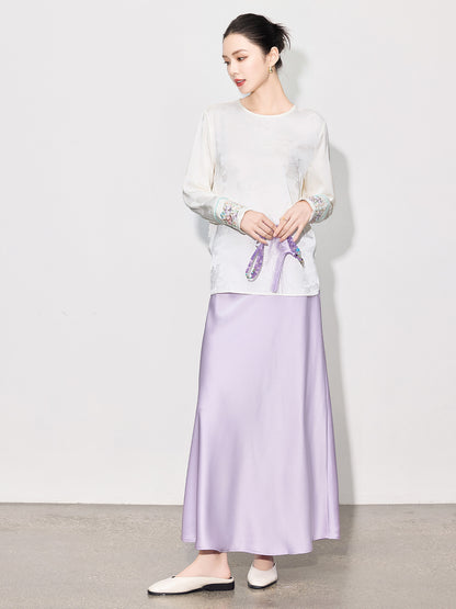 Elegant Smooth Satin Mermaid Long Skirt