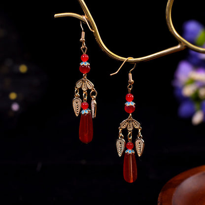 Burnt Blue Earrings | Ancient Style Tang Ming Dynasty Retro Hanfu Accessory