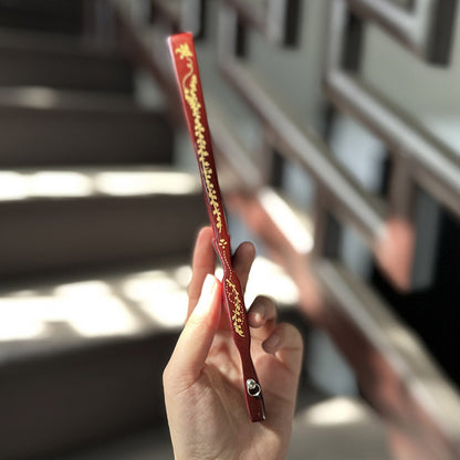 Summer Chinese Folding Fan — Ancient Style Cotton Linen Fan with Tassels