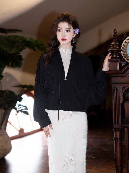 Artistic Camellia Cheongsam – Retro Youth Fresh Dress