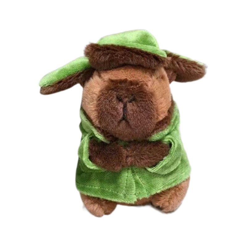 Northeast Floral Capybara Plush Keychain Cute Cartoon Bag Doll