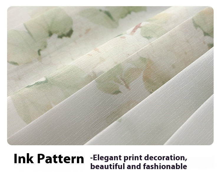 New Chinese Style Girls Outfit — Short Sleeve Shirt & Pleated Skirt