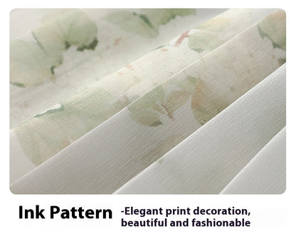 New Chinese Style Girls Outfit — Short Sleeve Shirt & Pleated Skirt