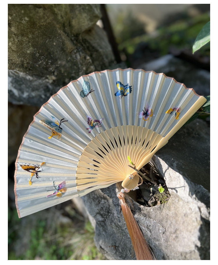 Handmade Suzhou Embroidery Folding Fan — Chinese Style Craft Gift
