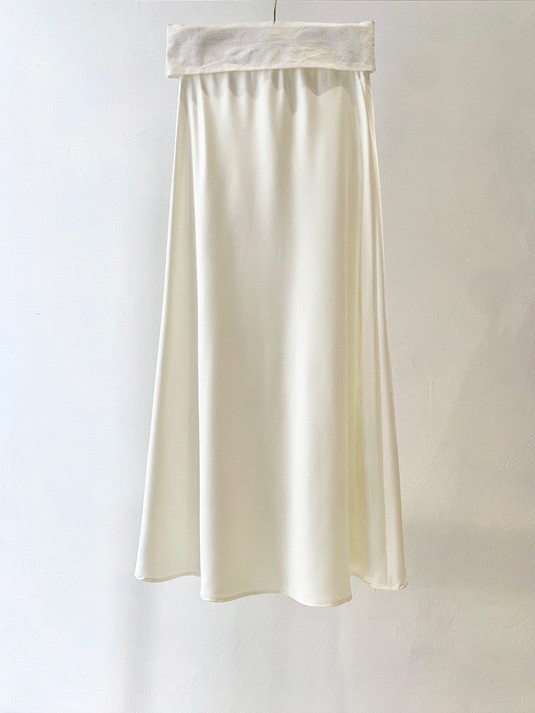 Chic High-Waist Mermaid Satin Skirt for Women