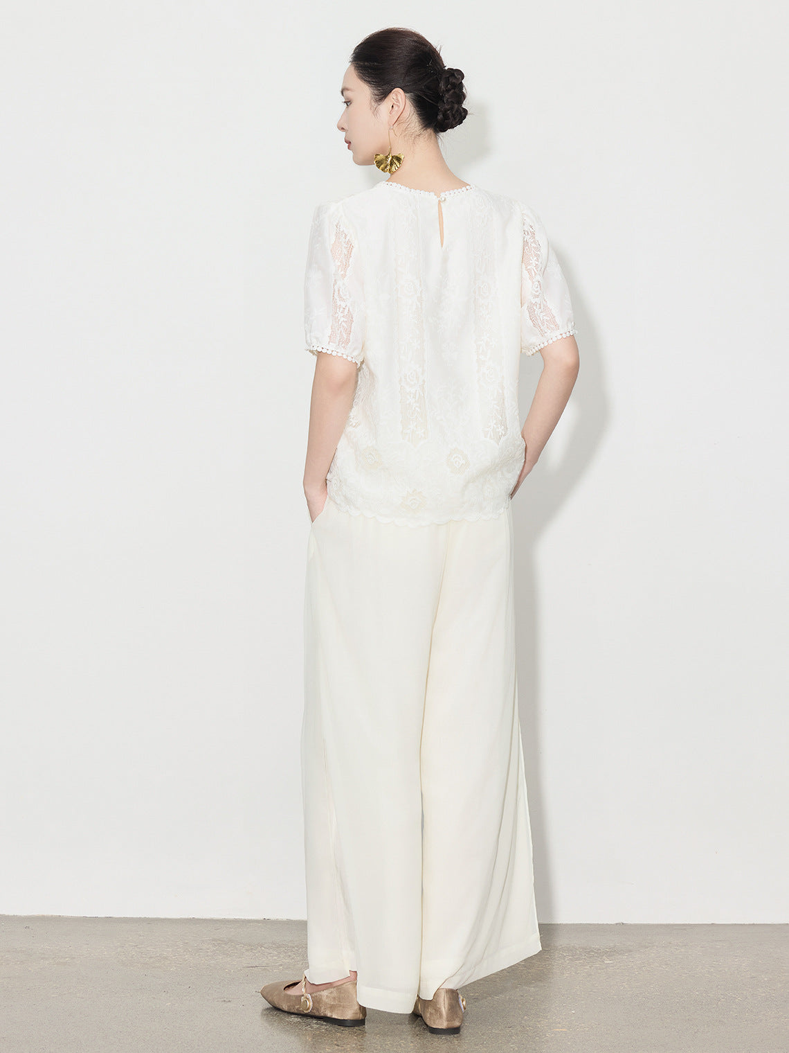 Elegant High-Waist Wide-Leg Summer Pants