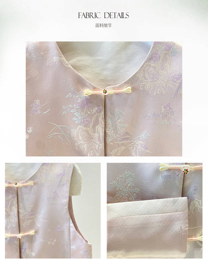 Stylish Button-Up Jacquard Vest for Women