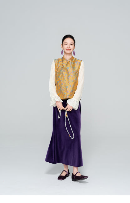 Stylish Sleeveless Vest with Stand Collar