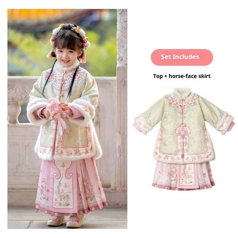 Children’s New Chinese Style Hanfu | Winter Ming Dynasty Outfit for New Year
