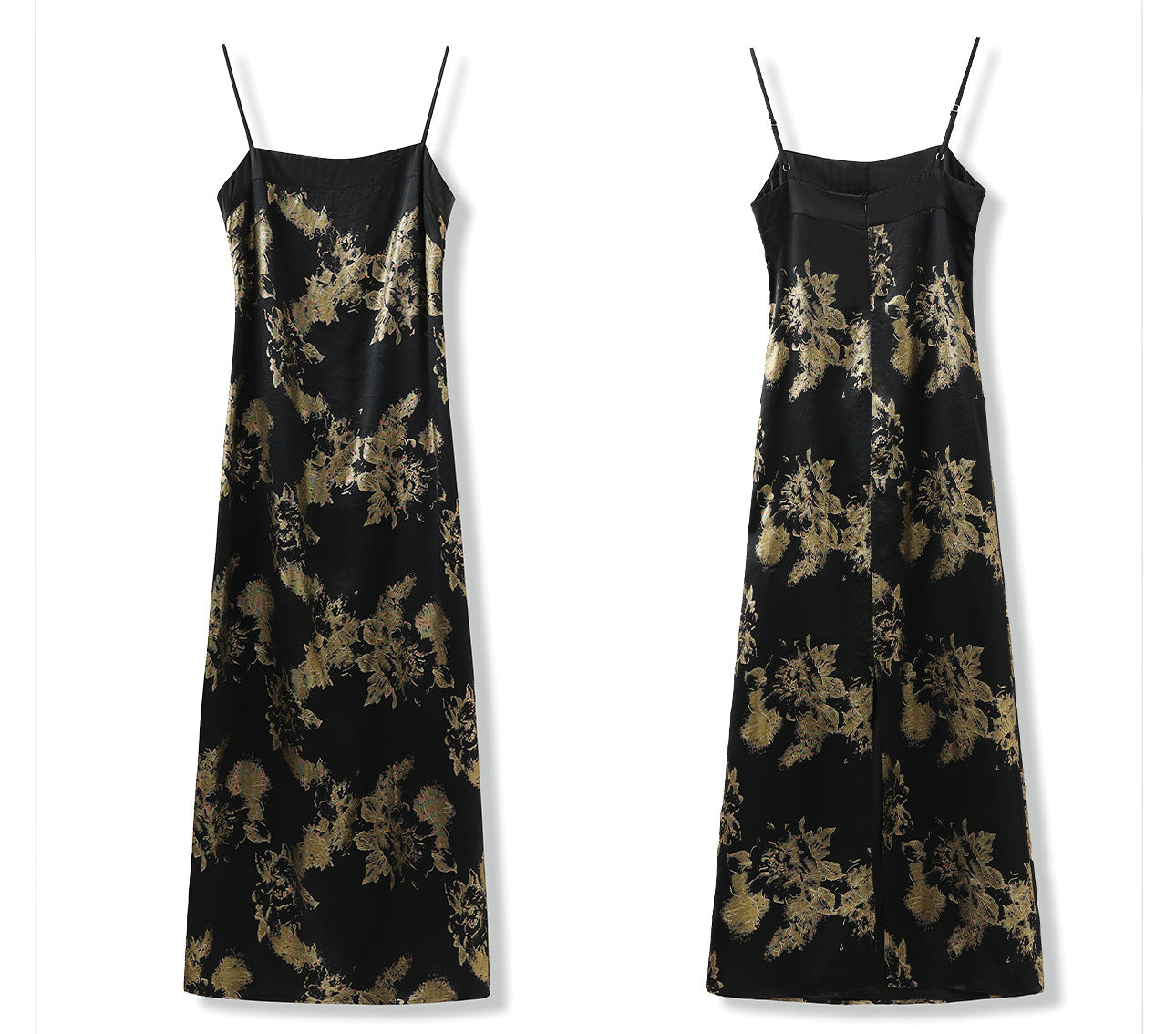 Summer New Chinese Printed Rayon Shirt & Strap Dress Set