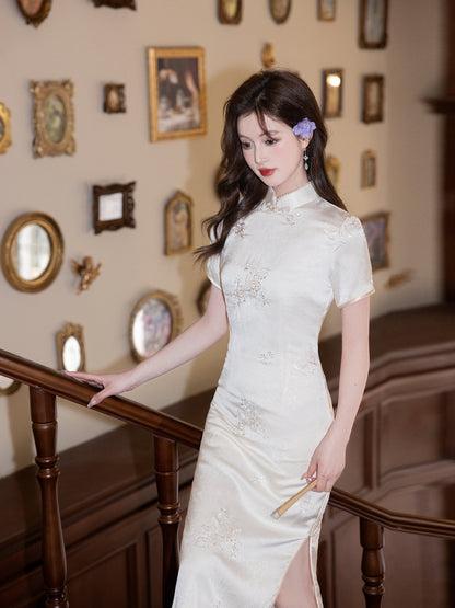 Artistic Camellia Cheongsam – Retro Youth Fresh Dress